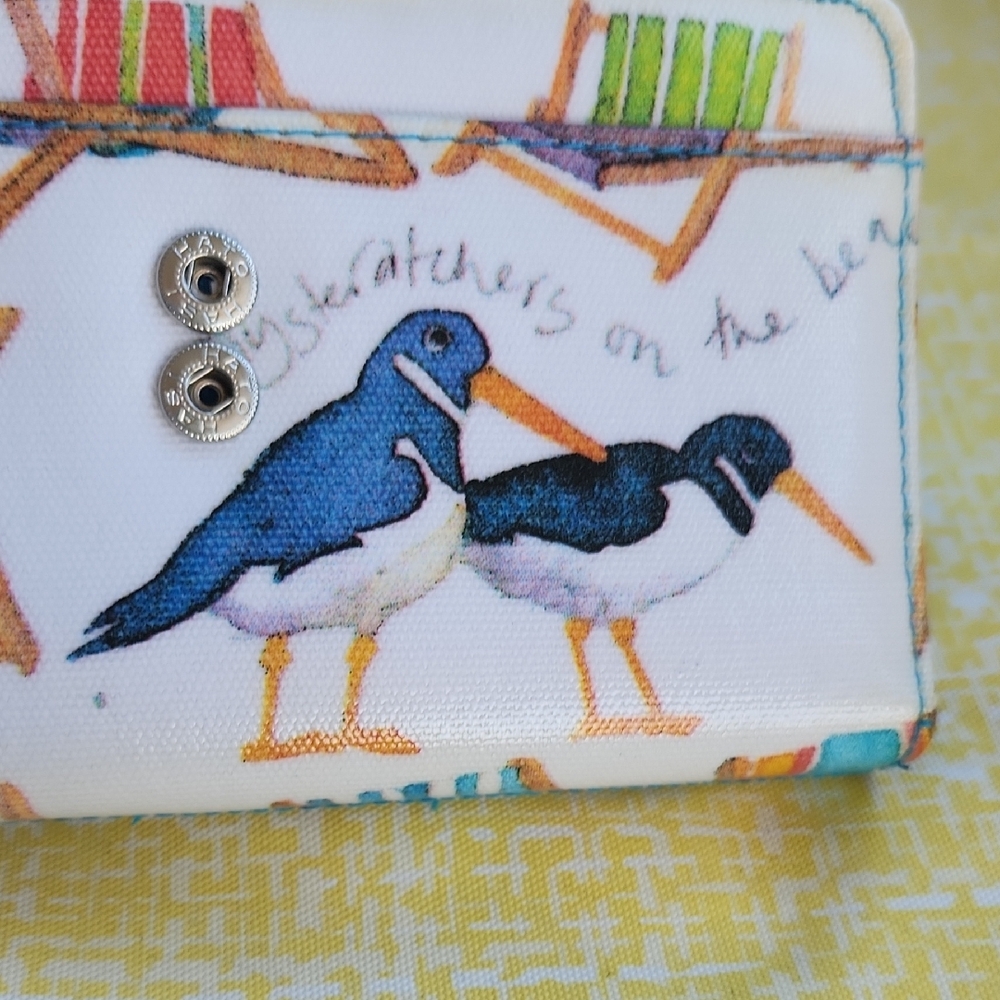 Source Unknown Canvas Wallet with Multicolor Beac… - image 3